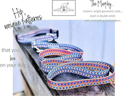Lucky Love Dog Martingale Collar and Leash Set, Premium No Slip Collar for Male Dogs, Comfortable & Soft Martingale Dog Collars, Great for Whippets, Greyhounds, and More (Murphy, Large - Combo)