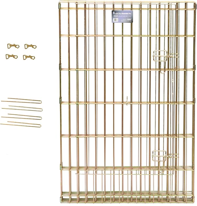 MidWest Homes for Pets Dog Exercise Pen & Playpen, 24" W x 30" W, No Door, Gold Zinc
