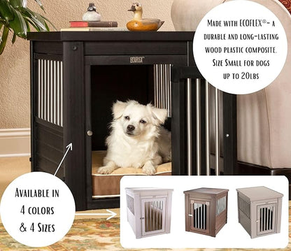 New Age Pet ecoFLEX Pet Crate/End Table, Medium, Antique White, Model:EHHC404M