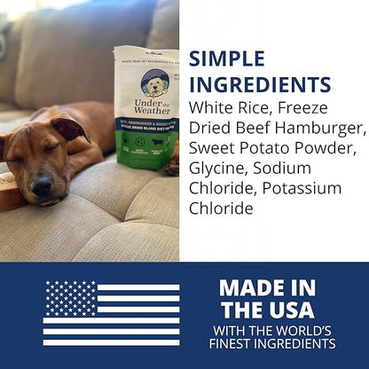 Under the Weather Bland Diet for Dogs | Easy to Digest for Sick Dogs |Always Be Ready| Contains Electrolytes - All Natural Freeze Dried 100% Human Grade Meats| 2 Pack- Rice Turkey & Sweet Potato - 6oz