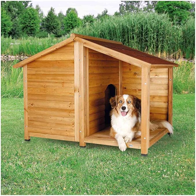 TRIXIE Natura Lodge Dog House, 51.25" L X 41.5" W X 39.5" H