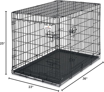 Petmate 34-Inch 2-Door Training Retreats Wire Kennel for Dogs, 50 to 70-Pound