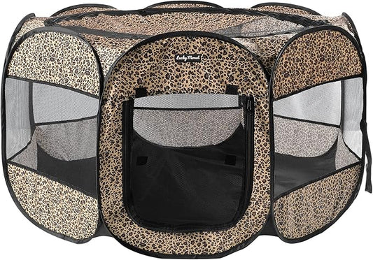 Lucky Monet Portable Dog Cat Playpen Small Dog Puppy Kitten Play Pens Indoor Pop Up Travel Dog Pen for Outdoor Camping Use