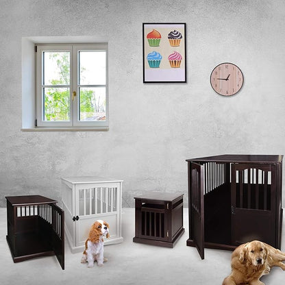 Casual Home Wooden Pet Crate, End Table, Medium, New Espresso