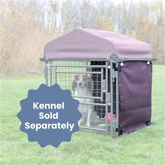 TRIXIE Dog Kennel Sunshade, All Weather Protection Side Panels, Fits 2.5x2.5x3-FT Kennel, Small