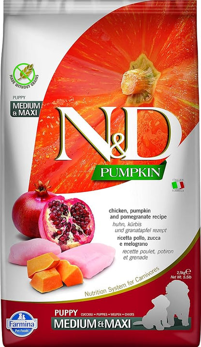 Chicken, Pumpkin and Pomegranate Puppy Medium & Maxi
