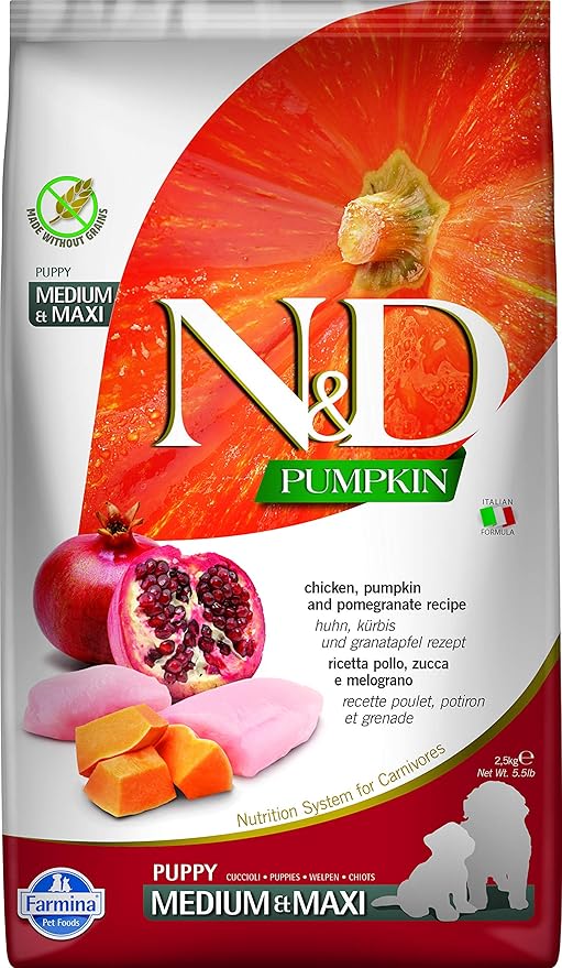 Chicken, Pumpkin and Pomegranate Puppy Medium & Maxi