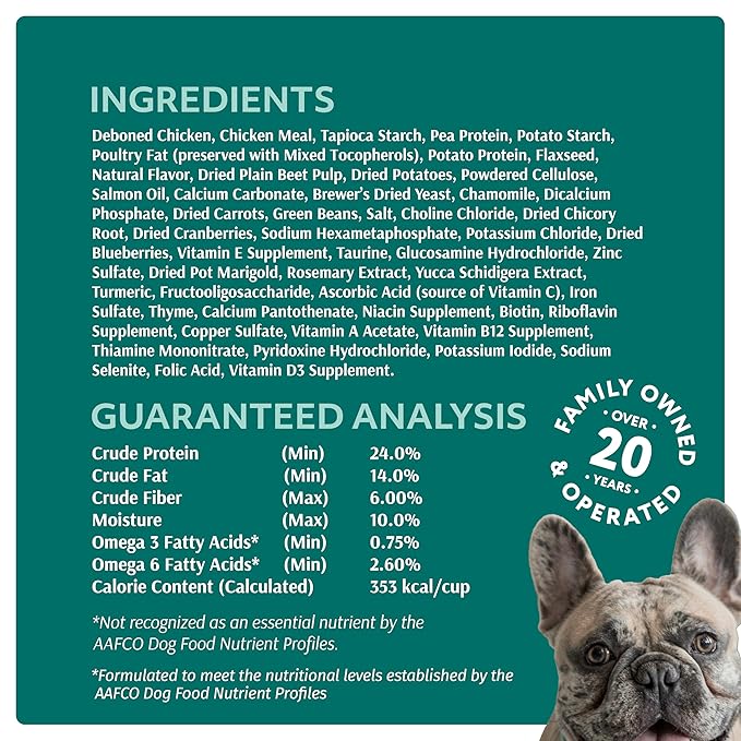OPtimeal Grain-Free Dog Food - Proudly Ukrainian - Balanced Dog Food Dry Recipe with Immunity Support, Non-Grain Dry Dog Food for All Dog Breeds (22 lbs, Chicken & Veggies)