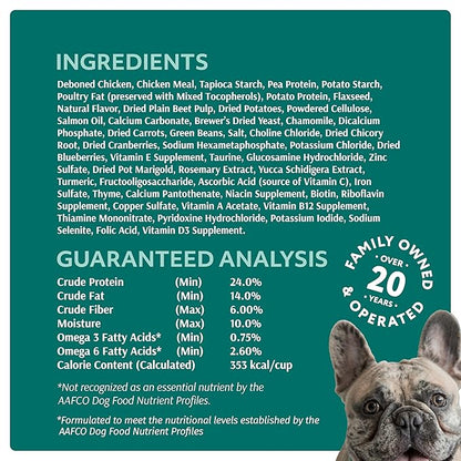 OPtimeal Grain-Free Dog Food - Proudly Ukrainian - Balanced Dog Food Dry Recipe with Immunity Support, Non-Grain Dry Dog Food for All Dog Breeds (8.8 lbs, Chicken & Veggies)