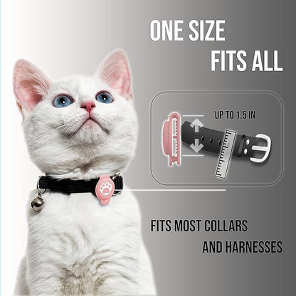 Case for Apple AirTag Pet Tracker Pet Anti-Lost Finder Dog Cat Collar Accessories Backpacks Cameras Purses Bicycles Suitcases Travel Accessories (Pink), 2.24x1.46x0.6 inch