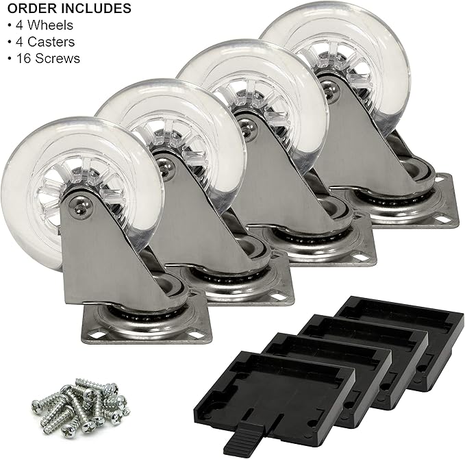 SportPet Designs Plastic Kennels Heavy Duty Wheels Replacement - Set of 4 (CM-10057-CS01)