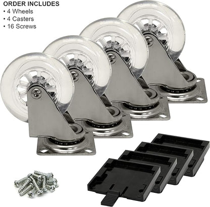 SportPet Designs Plastic Kennels Heavy Duty Wheels Replacement - Set of 4 (CM-10057-CS01)