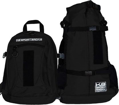 K9 Sport Sack | Dog Carrier Adjustable Backpack (Small, Plus 2 - Jet Black)