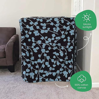 Your Hand in Mine 42-inch Dog Crate Cover, Extra Large Kennel Cover Measures 42” x 28” x 31”, Two Panel Doors Roll Up, Made from Machine-Washable 100% Cotton that is Durable, Breathable & Pre-shrunk