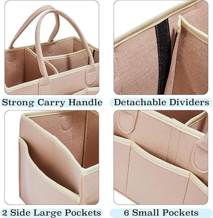 Pet Grooming Tote Bag, Dog Grooming Supplies Organizer Bag, Dog Grooming Bag for Travel Outdoor(BAG ONLY) (Khaki)