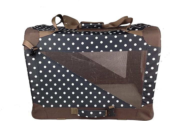 Pet Life Vista-View 360 Degree Zippered and Collapsible Soft Folding Dog Crate - Folding Travel Dog Kennel with Zippered Entrances Along The Pet Crate