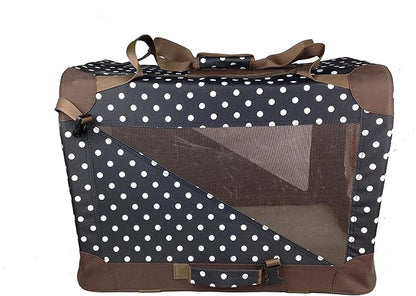 Pet Life Vista-View 360 Degree Zippered and Collapsible Soft Folding Dog Crate - Folding Travel Dog Kennel with Zippered Entrances Along The Pet Crate