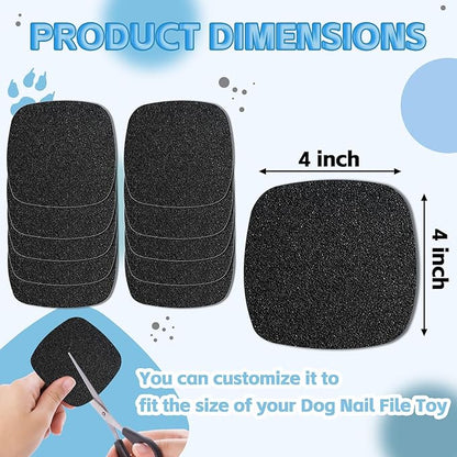 10 Pcs Dog Claw Care Sandpaper - Replacement Sandpapers for Dog Nail File Board Scratch Pad,Dog Claw Grooming Supplies