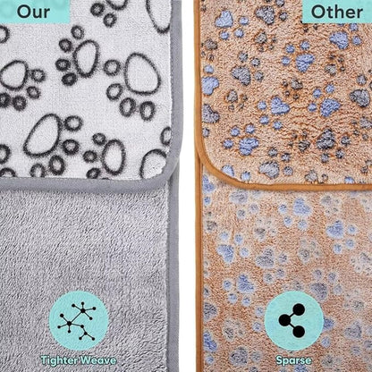 Stuffed Premium Soft Dog Blankets for Large Dogs, Large Cat Blanket Calming Washable for Bed Couch Protection Cover, Dog Essentials for Large Dog, 66 * 82 inches, Grey