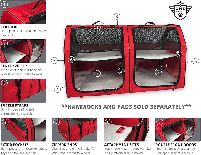 Cat Show House Portable Dog Kennel (Shelter) Red/Cream/Tan/Royal Blue…