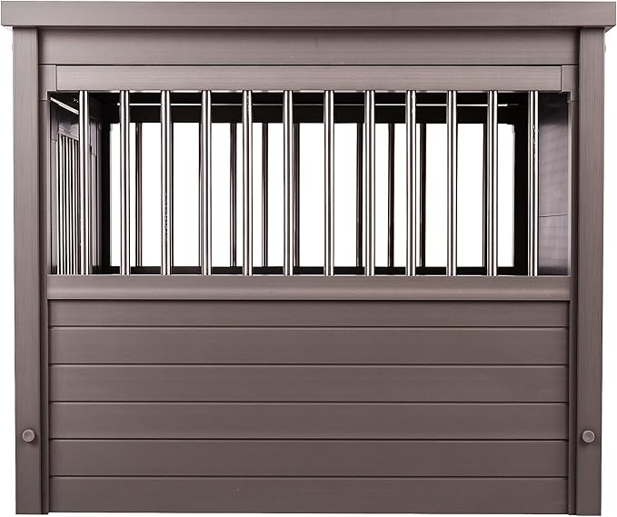 New Age Pet ecoFLEX Pet Crate/End Table, Small, Grey, Model:EHHC405S