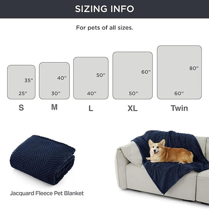 Bedsure 1 Pack 2 Dog Blankets for Small Dogs - 2pcs Washable Soft Fluffy Puppy Blanket with Premium 300GSM Coral Fleece, Cozy Cat Blankets for Indoor Cats, Fuzzy Pet Blanket for Kitten Doggy, Navy