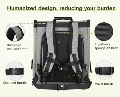 Pecute Cat Carrier Backpacks, Expandable Cat Backpack with Shade Cover, Breathable Mesh, Pet Carrier Backpack for Cats Small Dogs Puppies, Dog Carrier Backpack Great for Travel Hiking Camping Outdoor