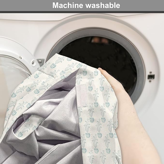 Lunarable Drinks Dog Crate Cover, Soft Pattern of Hand Drawn Hot Tea Cups Sketched Beverages Design, Easy to Use Pet Kennel Cover for Cats & Medium Dogs, 30 Inch, Eggshell and Pale Teal