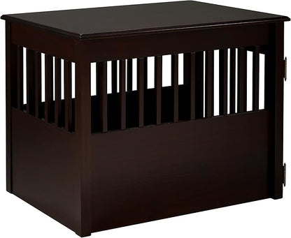 BarkWood Large Pet Crate End Table - Cappuccino Finish