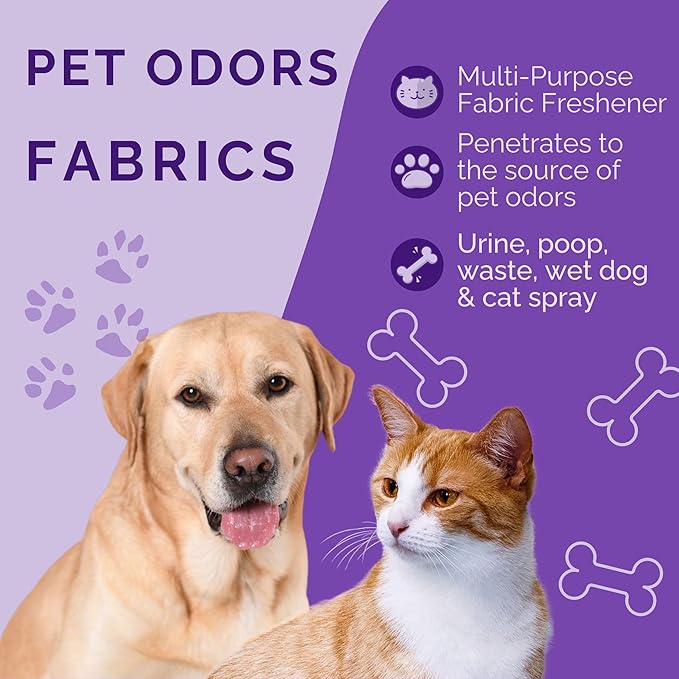 No Scent Carpet Upholstery & Fabric Furniture Spray Spot Cleaner for Wet Dog Smell, Cat Spray, Pet Odor, Urine, Poop & Secretions (128 Fl Oz / 3.8 Liter) Gallon