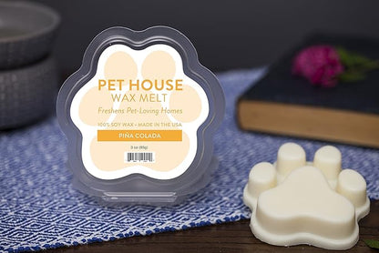 One Fur All Pet House Spring and Summer Wax Melts for Pet Odor, Natural, Plant Based Soy Wax Melts, Long Lasting Fragrance for Fresh Smelling Homes, Pina Colada