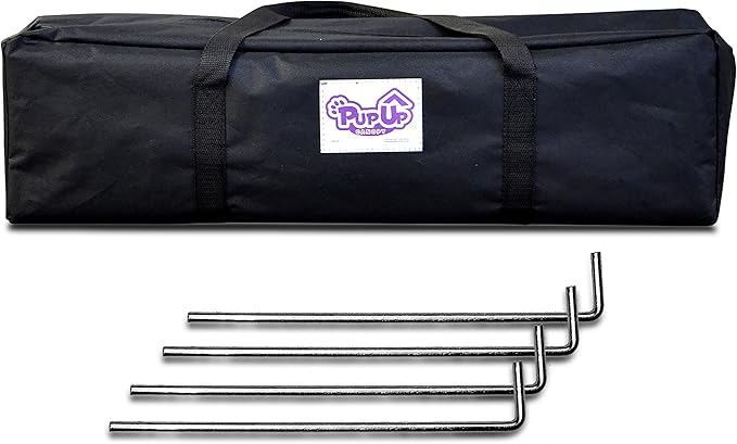 PupUp Canopy Instant and Portable Dog House and Shelter, White/Purple, Large