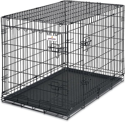 Petmate 34-Inch 2-Door Training Retreats Wire Kennel for Dogs, 50 to 70-Pound
