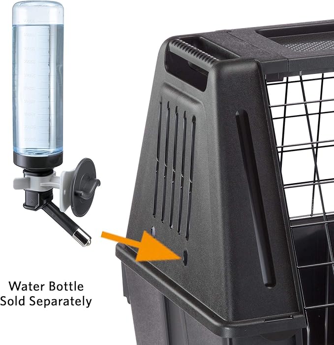 Ferplast Atlas Vehicle SUV Dog Crate, Assembled Car Dog Crate Measures 32L x 20W x 24H & is Ideal for Small to Medium Dog Breeds, Black