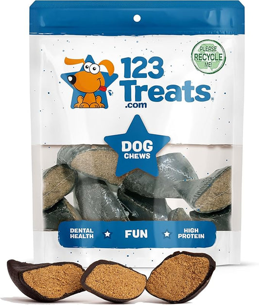 Filled Cow Hooves for Dogs - Delicious Beef Flavor, Stuffed Natural Beef Hoof Dog Chews, Tasty Treats for Dog, Made from Premium Brazilian Cattle, Dog Hooves | 10 Count