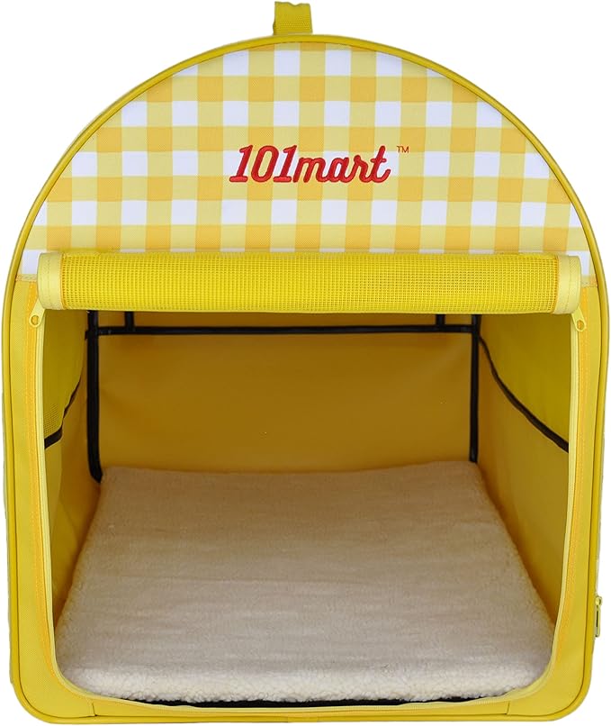 Premium Soft-Sided Folding Pet Tent | Portable Pet Crate for Home and On The Go | Made from Heavy-Duty Water-Resistant Canvas Fabric | Perfect for Indoor and Outdoor Use