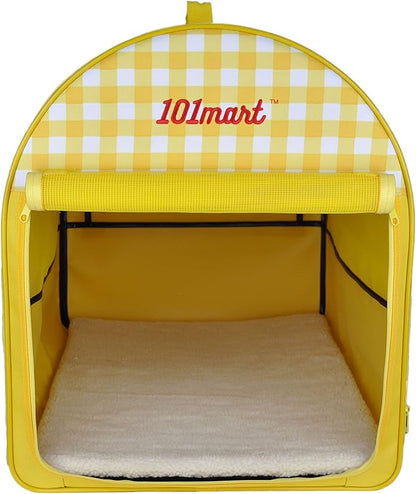 Premium Soft-Sided Folding Pet Tent | Portable Pet Crate for Home and On The Go | Made from Heavy-Duty Water-Resistant Canvas Fabric | Perfect for Indoor and Outdoor Use