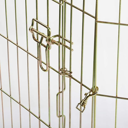 MidWest Homes for Pets Dog Exercise Pen & Playpen, 24" W x 42" H, No Door, Gold Zinc