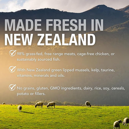 Feline Natural Wet Cat Food Pate, Chicken & Lamb Feast, 6 Oz Cans (Pack of 12), Grain Free, Made in New Zealand with Cage-Free Chicken and Grass-Fed, Free-Range Lamb
