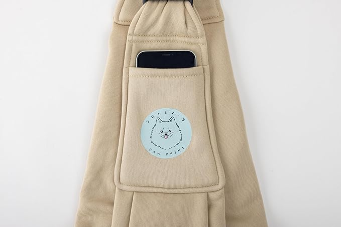 Pet Carrier Portable Sling with Pet Hair Remover, Kitten Sling, Hands-Free Pet Chest Bag, Escape Proof, Adjustable Shoulder Strap, Suitable for Small Size Dogs Cats Puppy Kitten (Khaki)