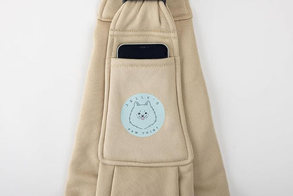 Pet Carrier Portable Sling with Pet Hair Remover, Kitten Sling, Hands-Free Pet Chest Bag, Escape Proof, Adjustable Shoulder Strap, Suitable for Small Size Dogs Cats Puppy Kitten (Khaki)