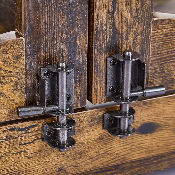 2 Rooms Dog Crate Furniture for Big Breed,58" Wooden Dog Crate Table with 2 Drawers,Indoor Dog Kennel,Dog House,Dog Cage,TV Stand (Brown)