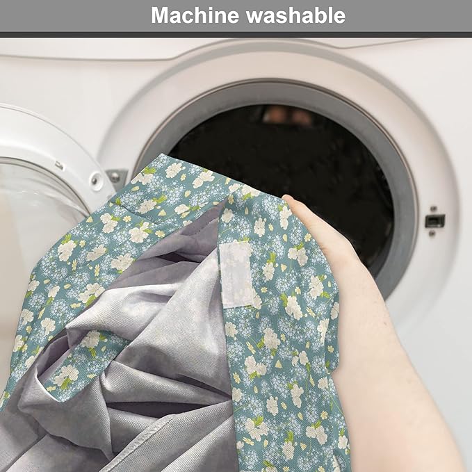 Lunarable Spring Dog Crate Cover, Pastel Tone Romantic Blossoming Flowers Pattern Vintage Garden Art, Easy to Use Pet Kennel Cover for Cats & Medium Dogs, 24 Inch, Cadet Blue Eggshell