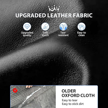 Back Seat Extender for Dogs-Upgraded PU Leather, Hard Bottom Dog Car Seat Cover for Back Seat, Anti-Scratch Backseat Extender for Dogs, Waterproof Dog Hammock for Car, SUV, 400lbs