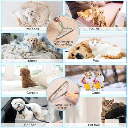 LIONROGE Cat Grooming Glove Brush,Self-Cleaning Slicker Pet Brush for Short and Long Haired Pets,Dog Bath Brush for Shedding and Grooming,Removes Loose Hair and Tangles,Promote Circulation