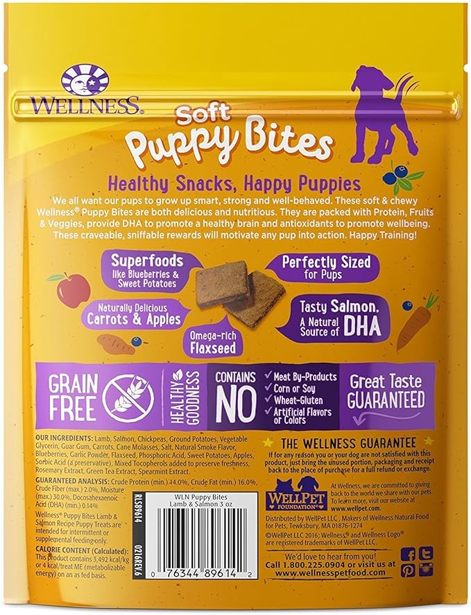 Wellness Puppy Bites Natural Grain Free Puppy Training Treats … (Variety)