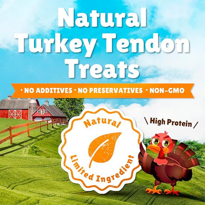 Gootoe Turkey Tendon Wrapped Chicken Stick – 100% USA-Sourced, Natural Snack, Premium Training Chews, Hypoallergenic, Rawhide-Free, Reseal Value Bags, Sizes for Small Dogs, Twists (Small) 10 Unit/Pack