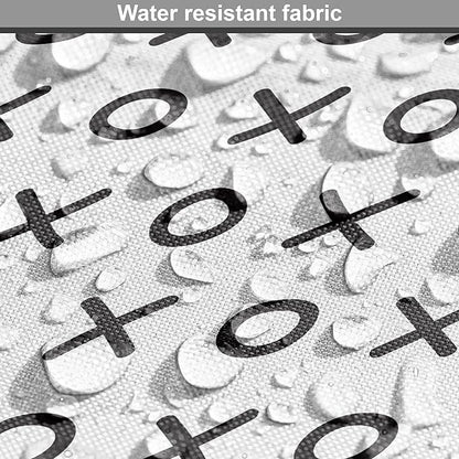 Ambesonne XOXO Dog Crate Cover, Simplistic and Monochrome Design of Letters X and O Modern Art Print, Easy to Use Pet Kennel Cover for Medium Large Dogs, 48 Inch, Grey Charcoal