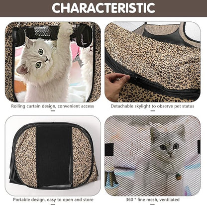 Lucky Monet Portable Dog Cat Playpen Small Dog Puppy Kitten Play Pens Indoor Pop Up Travel Dog Pen for Outdoor Camping Use
