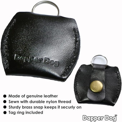 Dapper Dog Leather Dog Tag Silencer (Black)